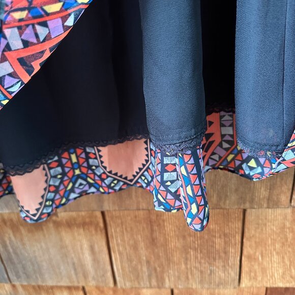 NWT Anthropologie Tribal Print Maxi Skirt With Elastic Smocked Waist in X-Small - Picture 13 of 14